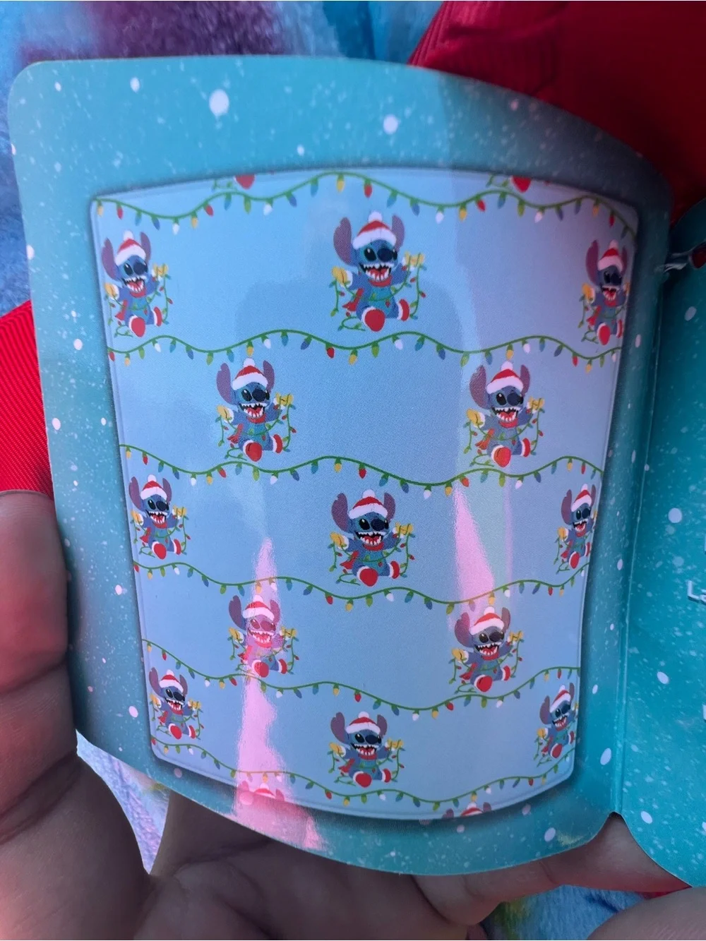 Disney Plush Stitch Holiday Throw Blanket